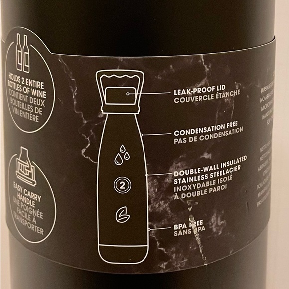 Manna Vogue 25 OZ Water Bottle Black Double Insulation 18/8 Stainless Steel - Picture 8 of 11